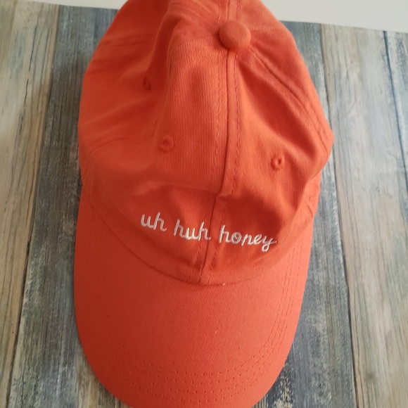 salmon colored hat
